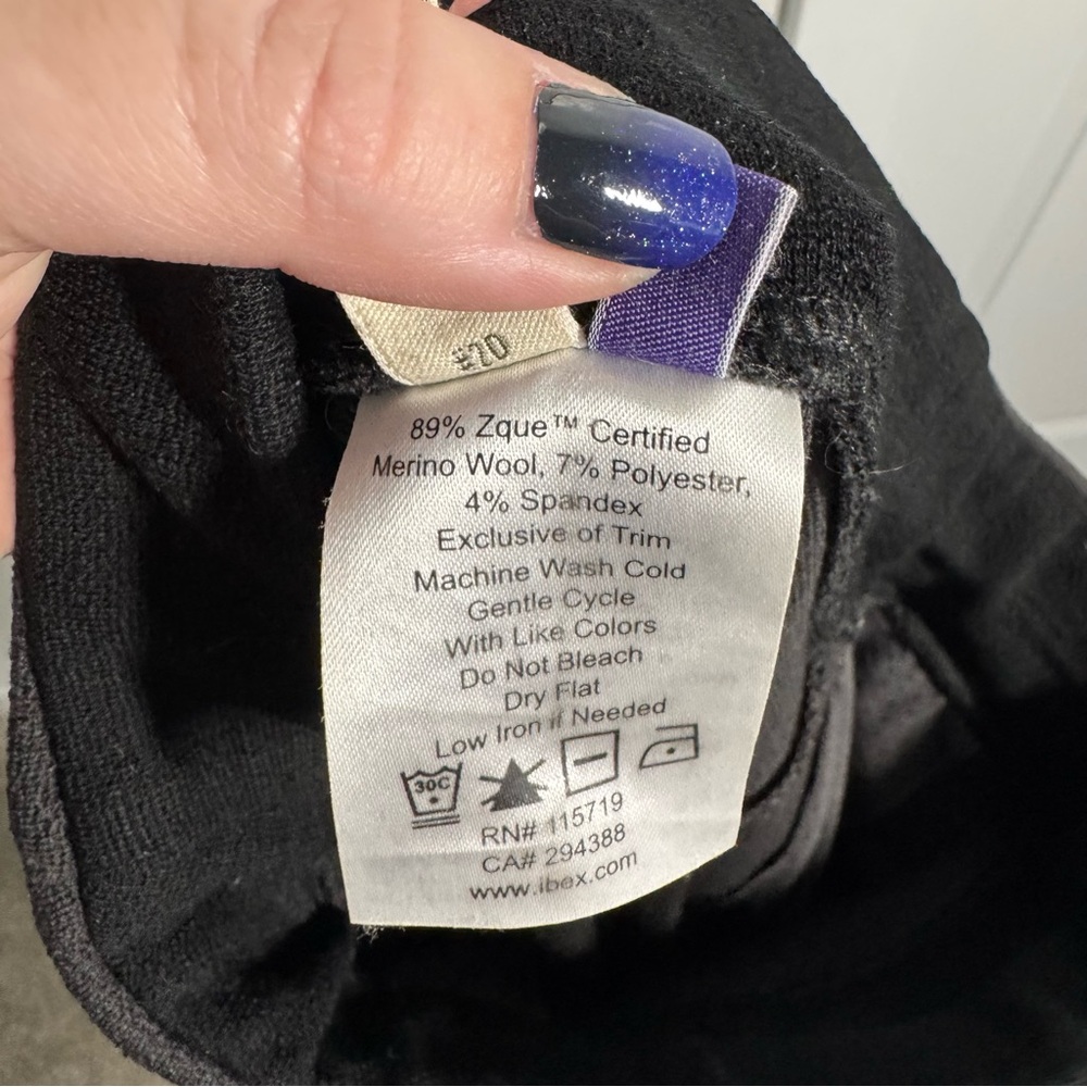 Ibex Merino Wool Izzi A-Line Skirt Size XS Dark Brown Gray Stretchy Fall Winter - Picture 11 of 11